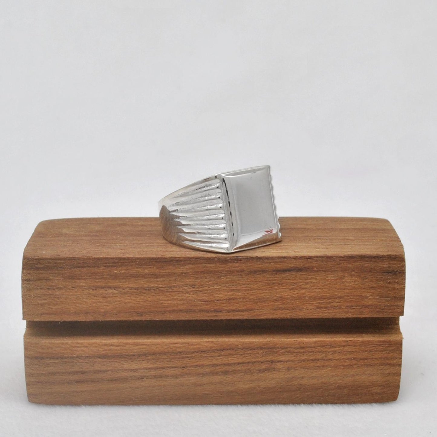 Square Signet Silver Mens Ring Size 11 - SAR Gems