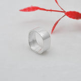 Square Solid Sterling Silver Band Ring Size 7 - SAR Gems
