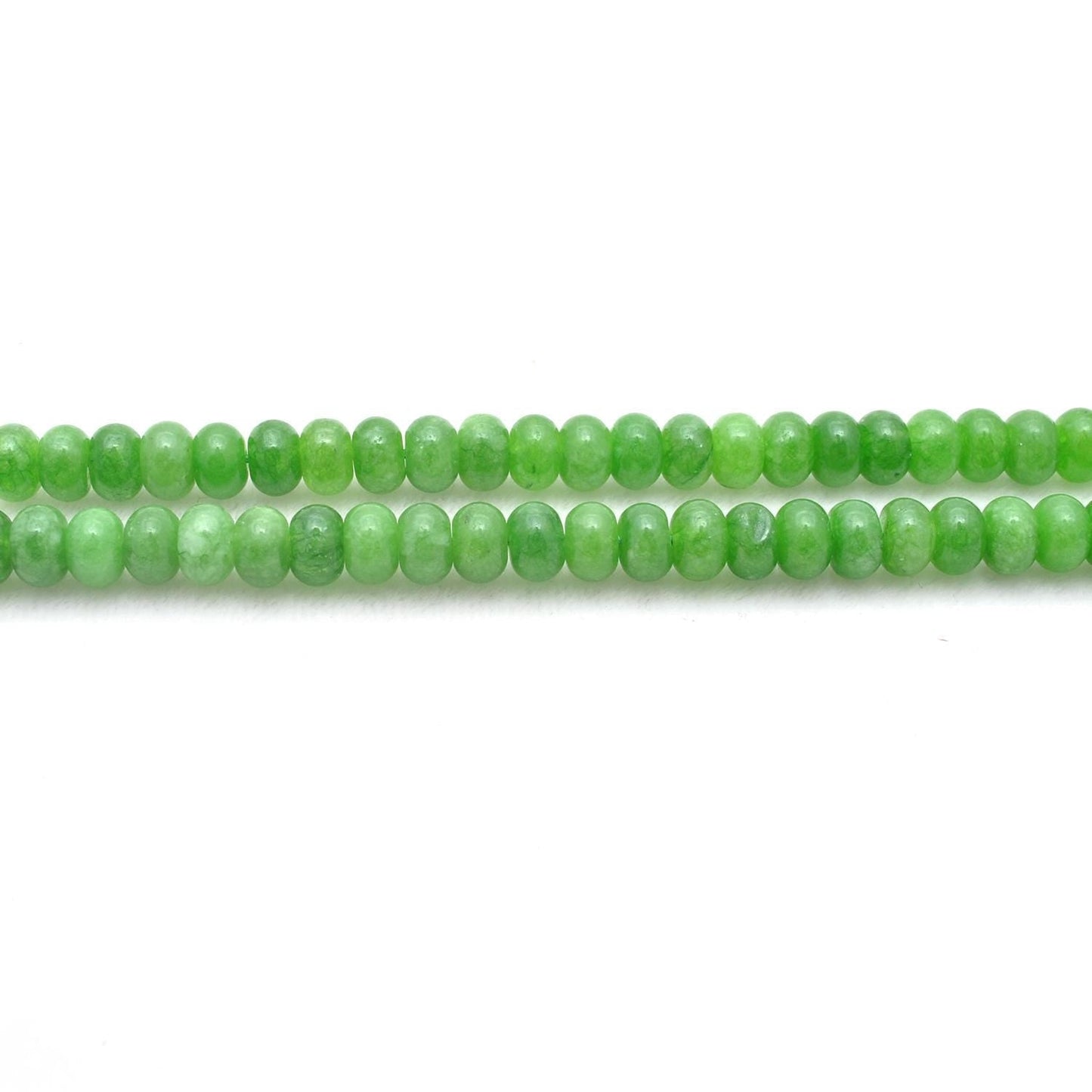 Green Quartz Plain Rondelle Gemstone Beads 8mm 13" Strand - SAR Gems