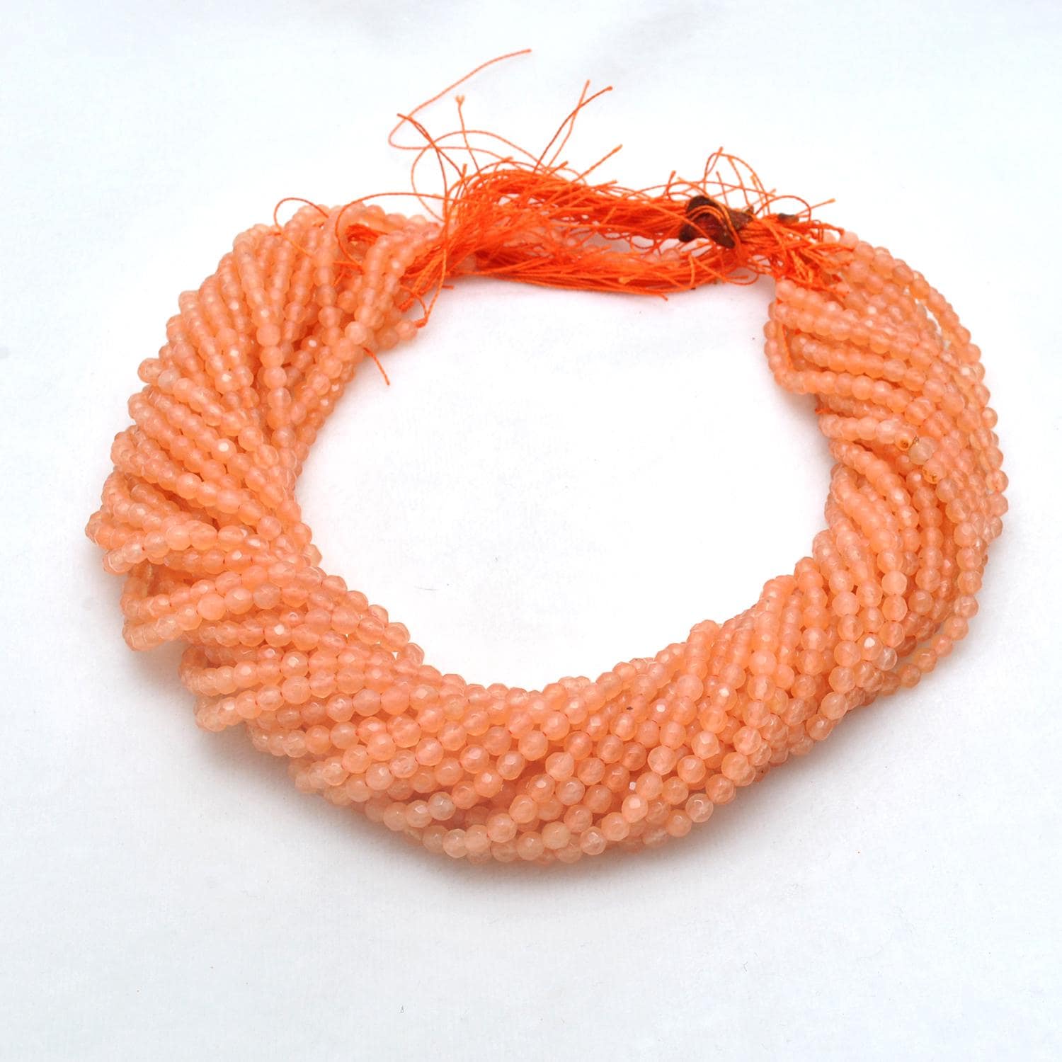 Honey Quartz Faceted Round Gemstone Beads 4mm 15" Strand - SAR Gems