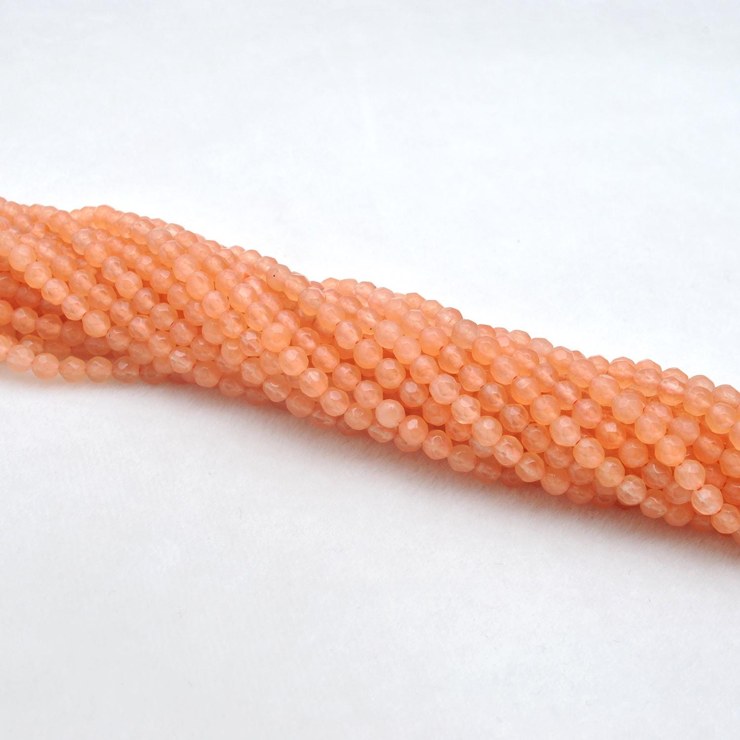 Honey Quartz Faceted Round Gemstone Beads 4mm 15" Strand - SAR Gems