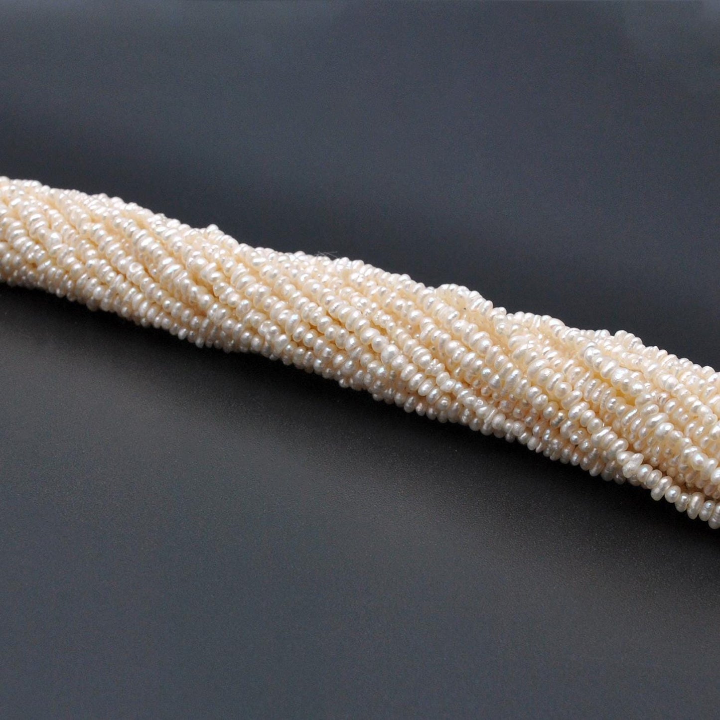 Natural Freshwater Pearl Rondelle Gemstone Beads 2mm 15" - SAR Gems