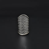 Silver Braided Long Finger Ring Size 10 - SAR Gems