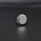Sterling Silver Oval Men's Ring Size 9 - SAR Gems