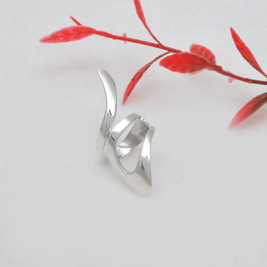 Sterling Silver Chunky Wrap Women Ring Size 7 - SAR Gems