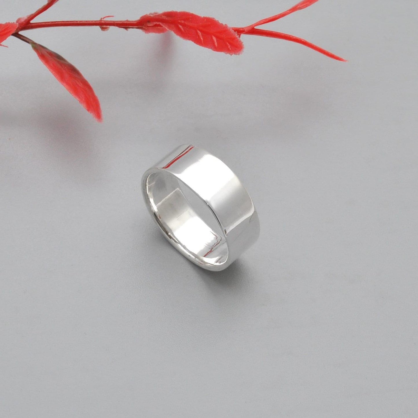 Plain Sterling Silver Band Ring Size 9 - SAR Gems