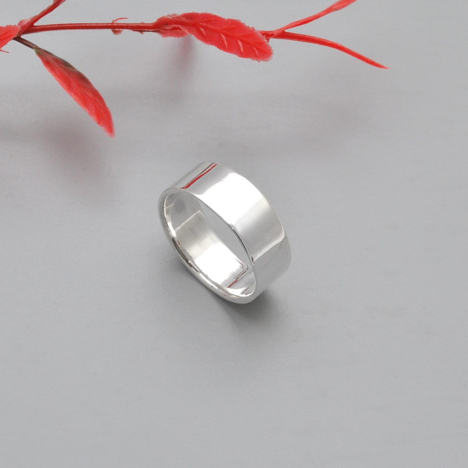 Plain Sterling Silver Band Ring Size 9 - SAR Gems