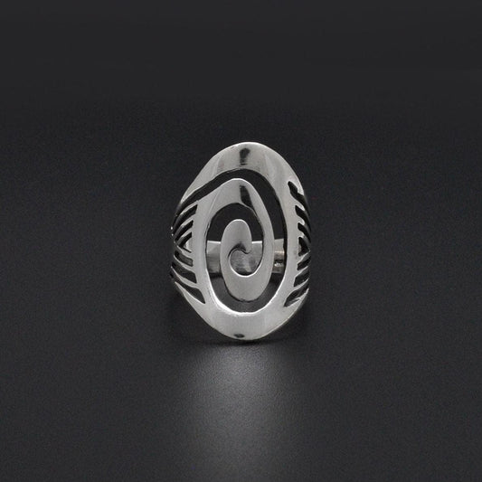 Men Women Silver Spiral Ring Size 10 - SAR Gems