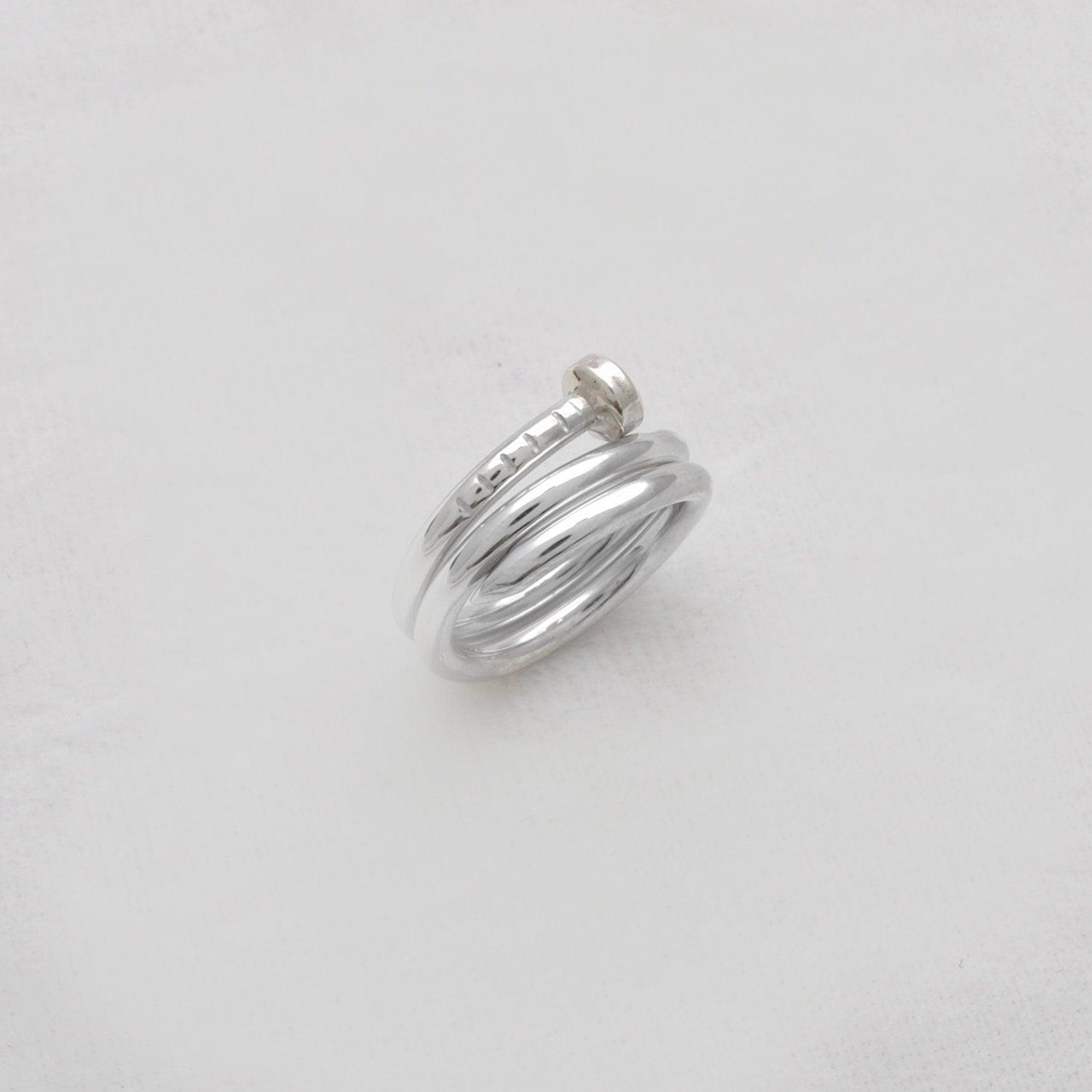 Handmade Spike Silver Ring Size 4 Kids Jewelry - SAR Gems