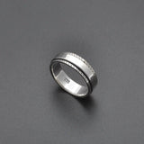 925 Sterling Silver Spin Meditation Ring Size 8 - SAR Gems