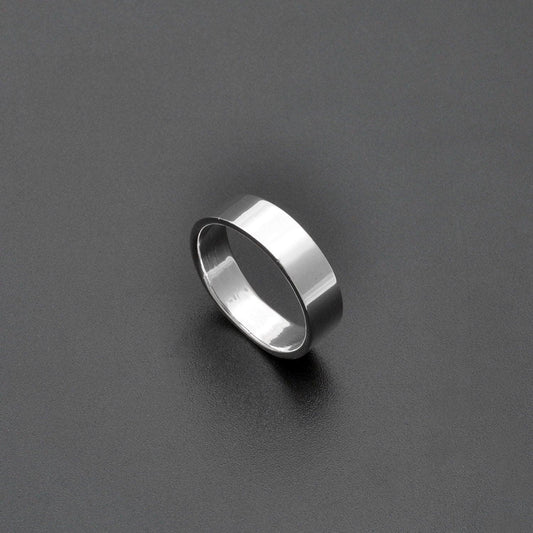 Sterling Silver Plain Wide Band Ring 8/9 - SAR Gems