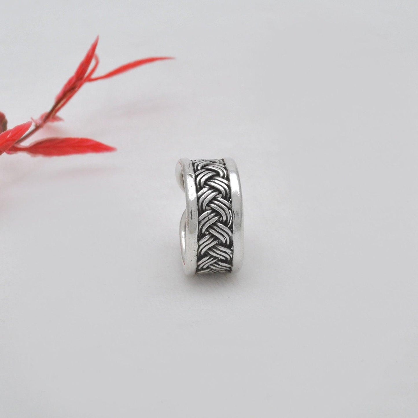 Oxidized Woven Men Women Size Ring 10 - SAR Gems