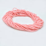 Pink Coral Plain Round Gemstone Beads 12.5" Strand - SAR Gems