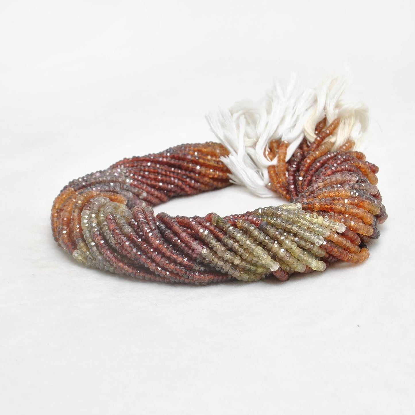 Natural Sapphire Rondelle Gemstone Beads 13" Strand