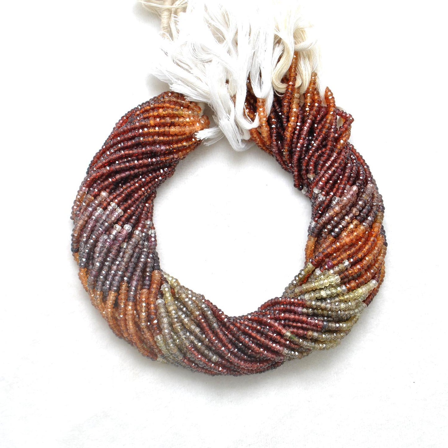 Natural Sapphire Rondelle Gemstone Beads 13" Strand