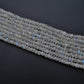 Natural Rainbow Moonstone Rondelle Gemstone Beads Strand
