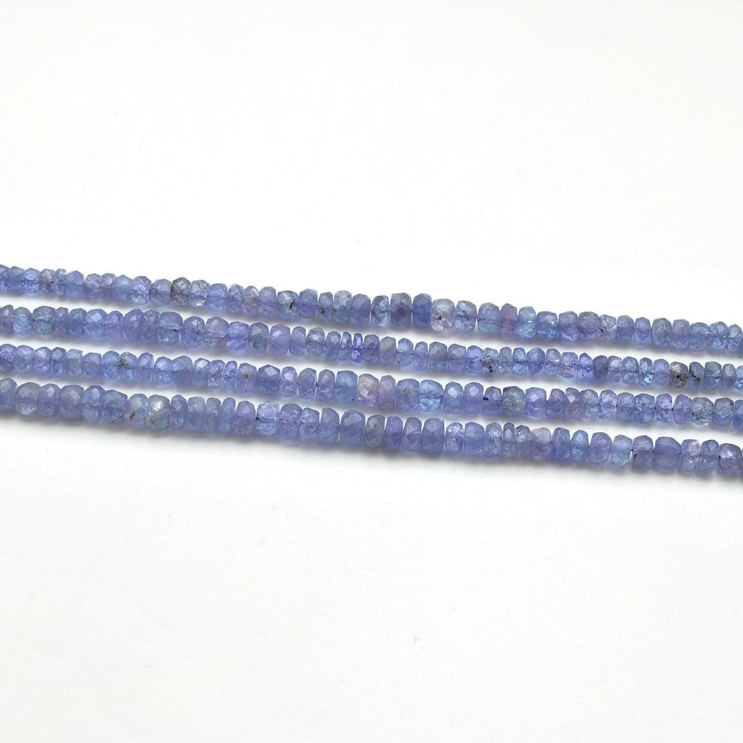 Natural Tanzanite Rondelle Faceted Gemstone Beads 4mm 16" Strand
