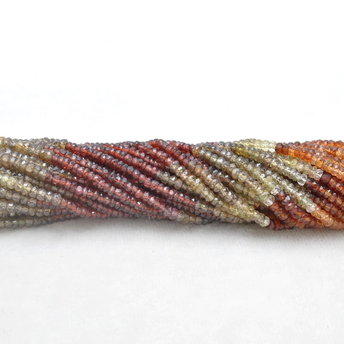 Natural Sapphire Rondelle Gemstone Beads 13" Strand