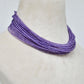 Natural Purple Amethyst Faceted Rondelle  Gemstone Beads Strand