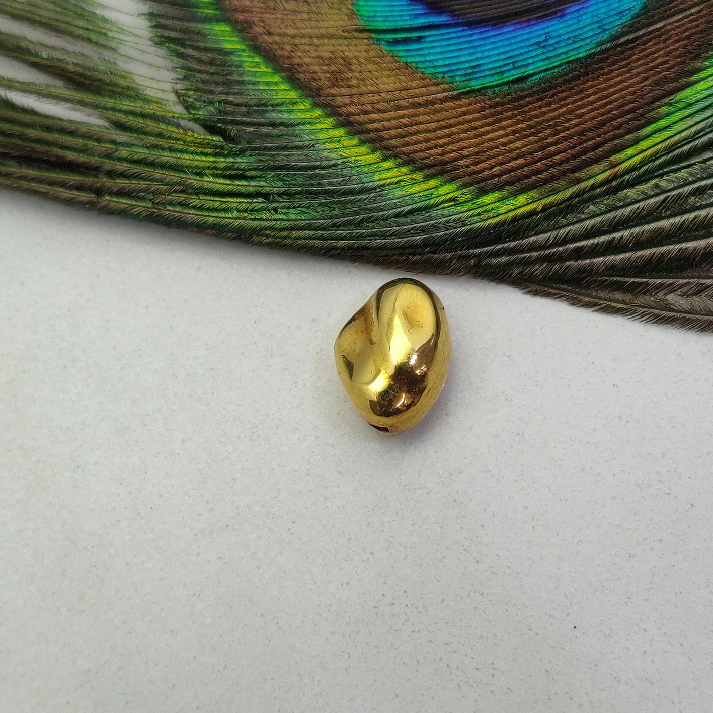 Solid 18k Yellow Gold Spacer Bead