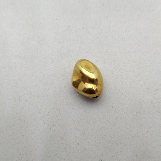 Solid 18k Yellow Gold Spacer Bead - view 3