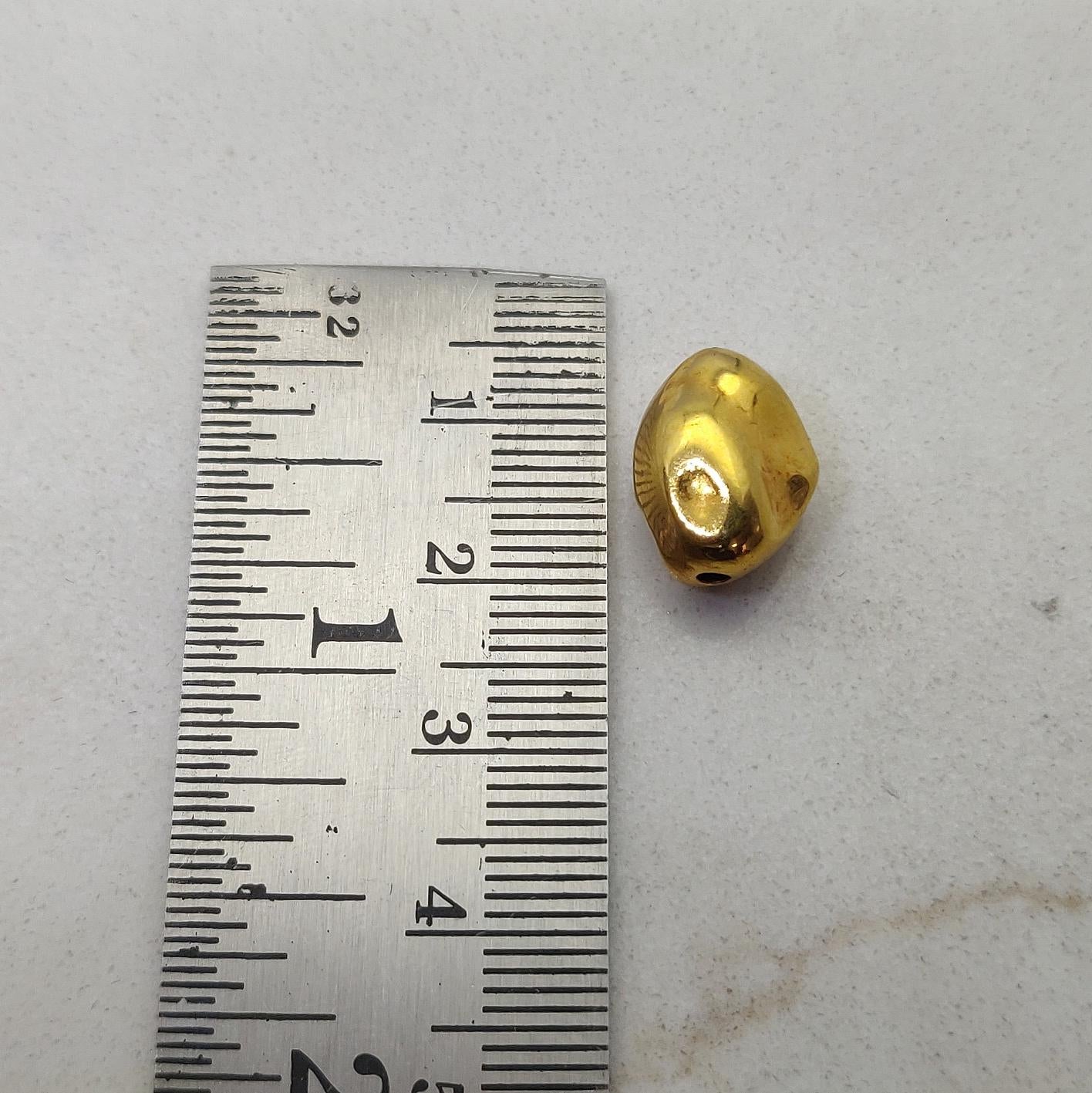 Solid 18k Yellow Gold Spacer Bead