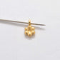 Handmade 18k Yellow Gold Flower Charm Pendant