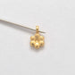 Handmade 18k Yellow Gold Flower Charm Pendant