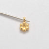 Handmade 18k Yellow Gold Flower Charm Pendant