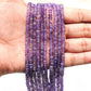 Natural Amethyst Button Beads – 5-6mm, 15" Strand, Smooth Gemstones for DIY Jewelry Making