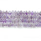 Natural Amethyst Button Beads – 5-6mm, 15" Strand, Smooth Gemstones for DIY Jewelry Making