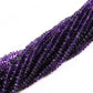 Natural Amethyst Button Beads – 5-6mm, 15" Strand, Smooth Gemstones for DIY Jewelry Making