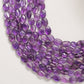 Natural Amethyst Oval Gemstone Beads – 5x10-9x13mm Mixed Sizes – 15" Strand (41 Stones)