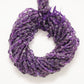 Natural Amethyst Oval Gemstone Beads – 5x10-9x13mm Mixed Sizes – 15" Strand (41 Stones)