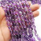 Natural Amethyst Oval Gemstone Beads – 5x10-9x13mm Mixed Sizes – 15" Strand (41 Stones)