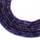 Natural Amethyst Rondelle Beads, 7-9mm – 16" Strand for Custom Jewelry Making