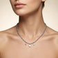 Labradorite Beaded Sterling Silver Charm Necklace