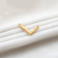 18k Solid Yellow Gold L Initial Letter Charm Pendant