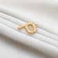 18k Solid Yellow Gold P Initial Letter Charm Pendant