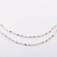 925 Silver Gold Rosary Chain with Multi Stone - 2mm
