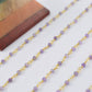 Artisan 925 Silver Gold Rosary Chain - Amethyst 2mm