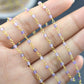 Artisan 925 Silver Gold Rosary Chain - Amethyst 2mm