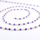 Graceful Rosary Chain - Amethyst 925 Gold Silver 2mm