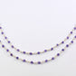 Graceful Rosary Chain - Amethyst 925 Gold Silver 2mm