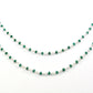 Artisan Rosary Chain - Emerald 925 Silver Gold 2.00mm