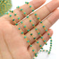 Artisan Rosary Chain - Emerald 925 Silver Gold 2.00mm