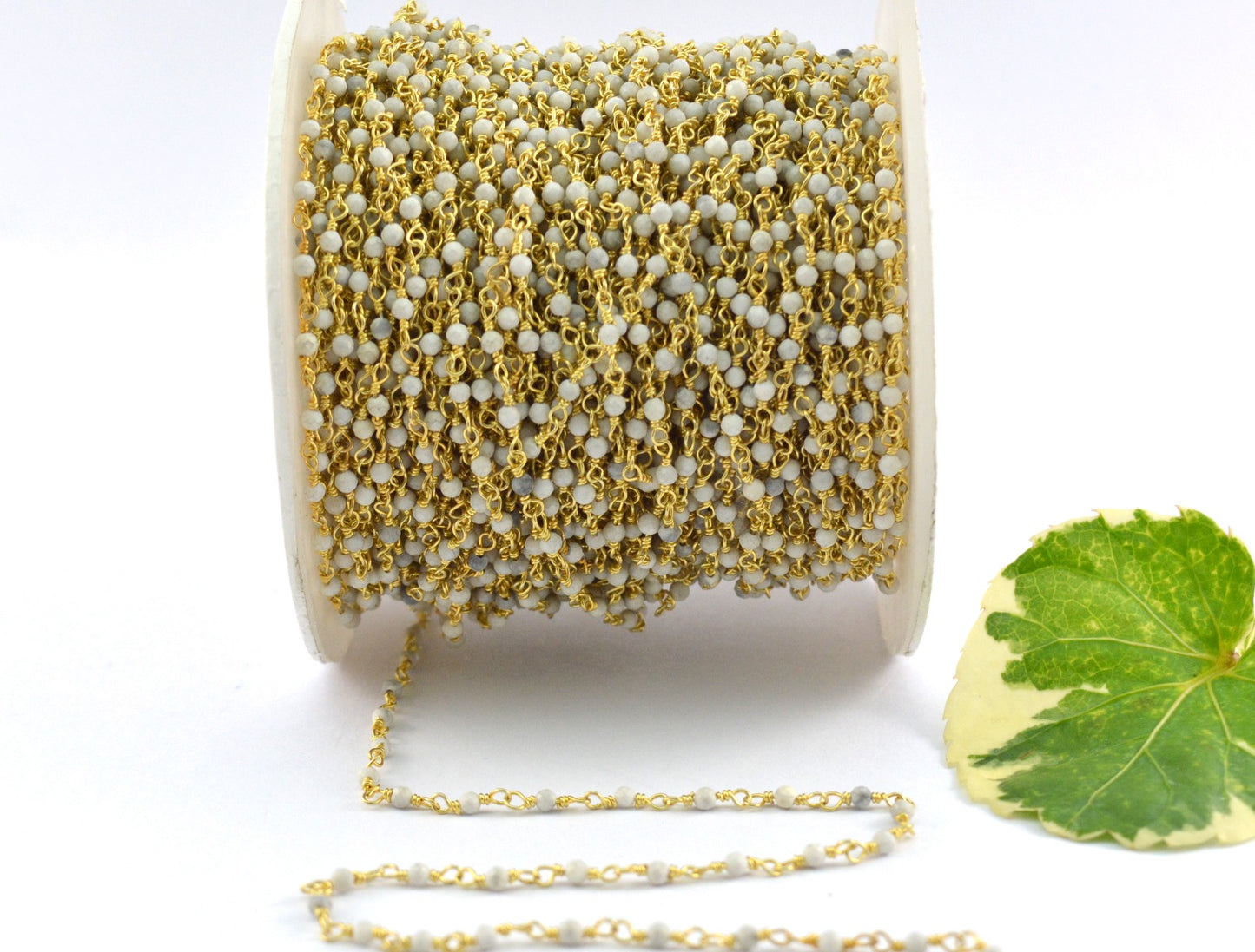 Radiant 925 Silver Rosary Chain - Howlite 2mm