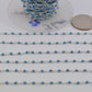 Turquoise Rosary Chain - 925 Silver, 2mm
