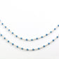 Turquoise Rosary Chain - 925 Silver, 2mm