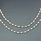Unique 925 Silver Gold Rosary Chain - Pearl 2mm